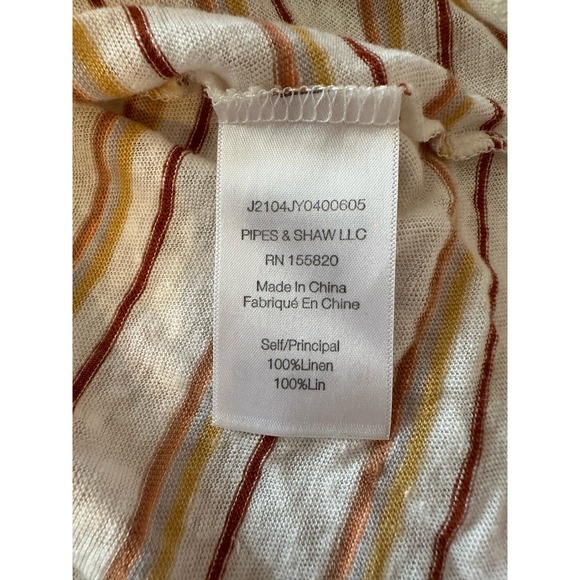 Veronica Beard Jeans Arion Striped Linen Muscle Tee Size‎ S - Picture 8 of 8